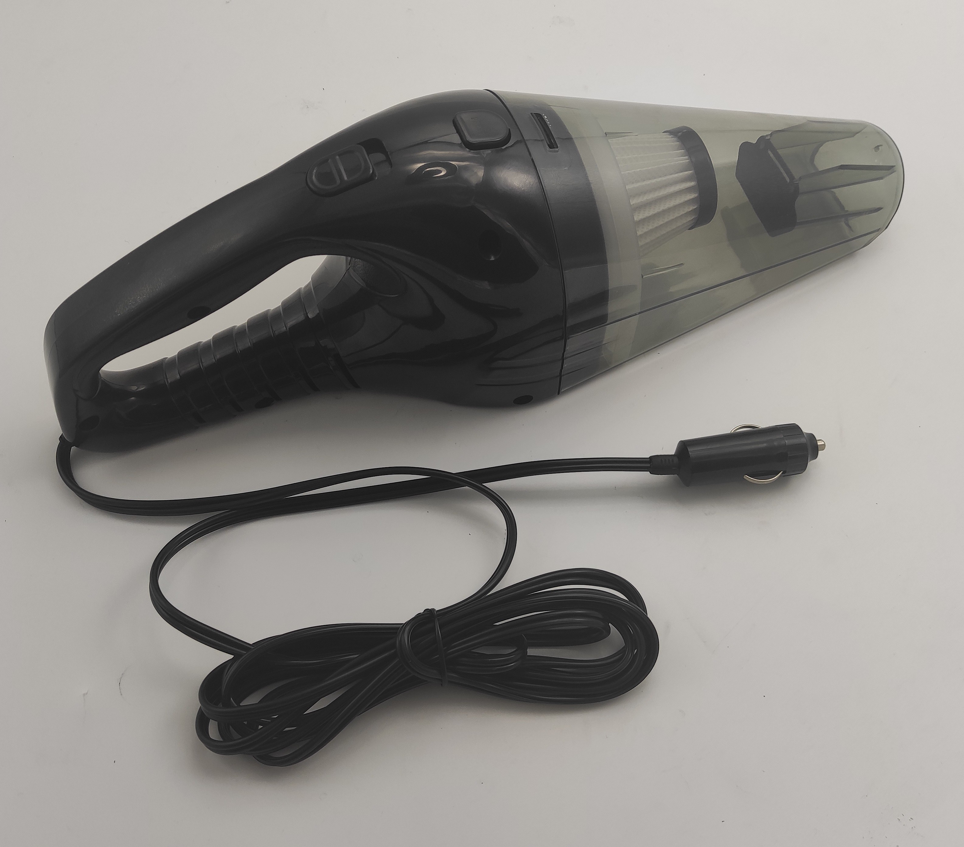 Quality Black 12vDc Portable Car Vacuum Cleaner Plastic For Car Cleaning for sale