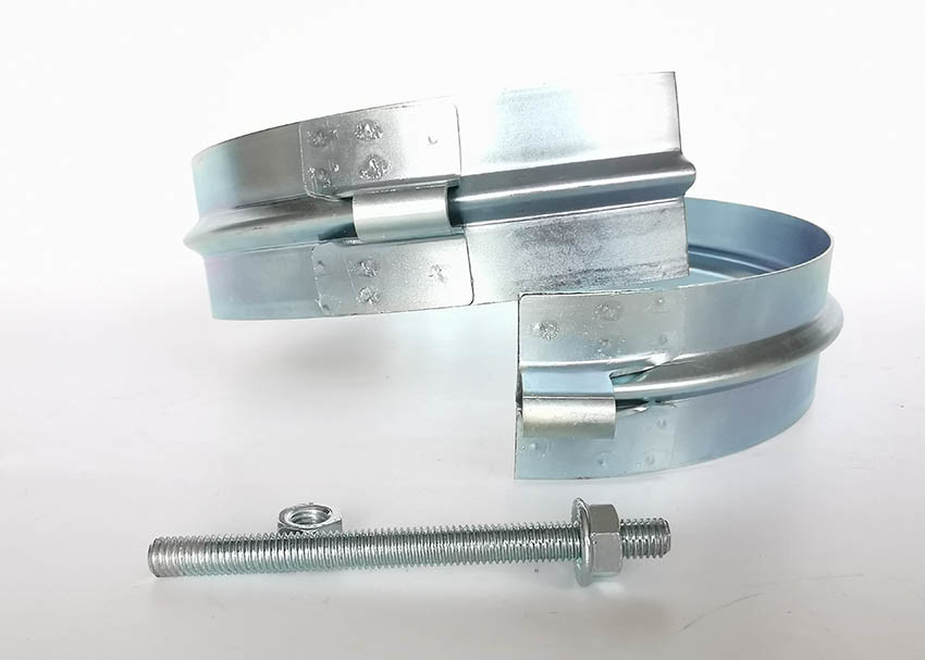 Buy cheap Galvanized 300mm 48mm 0.8mm Heavy Duty Pipe Clamps from wholesalers