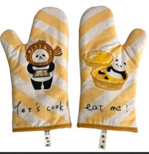 Quality Kitchen Microwave Polyester Heat Resistant Oven Gloves Slip Resistant for sale