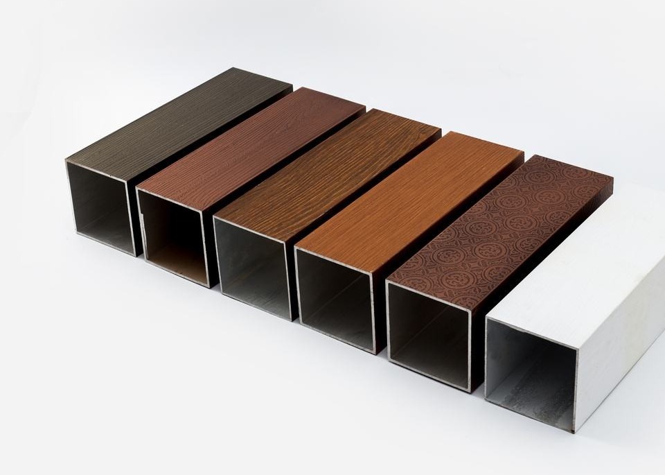 Quality Wood Grain Aluminum Square Tube Profile For Furniture Decoration 6000 Series for sale