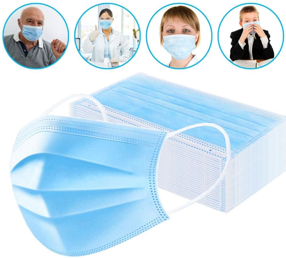 Quality Customized Disposable Dust Mouth Mask , 3 Layer Non Woven Mask For Adults for sale
