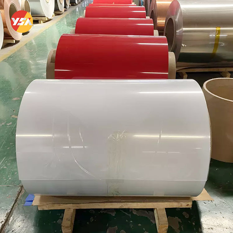 Quality PVDF Coated 1100 3003 3004 3105 5052 Aluminum Coil Color Roll White for sale