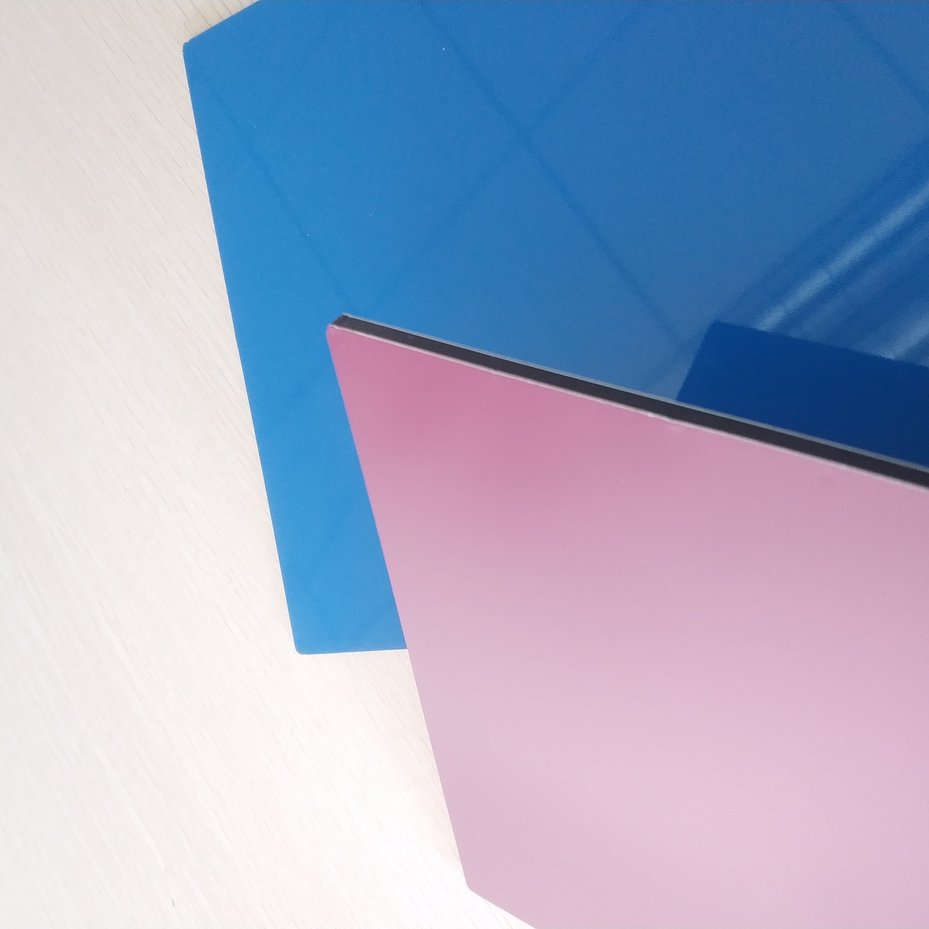 Quality Thickness 1.8mm Aluminum Composite Panel Blue Coating Malls Hotel Decoration for sale
