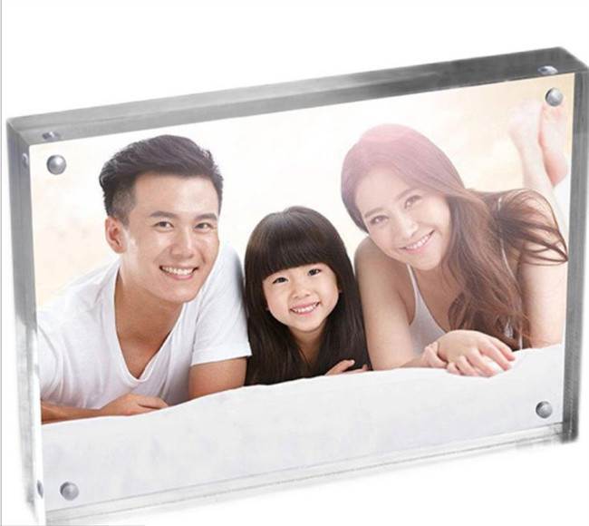 Quality A4 Perspex Frame Transparent Acrylic Block Photo Frame for sale