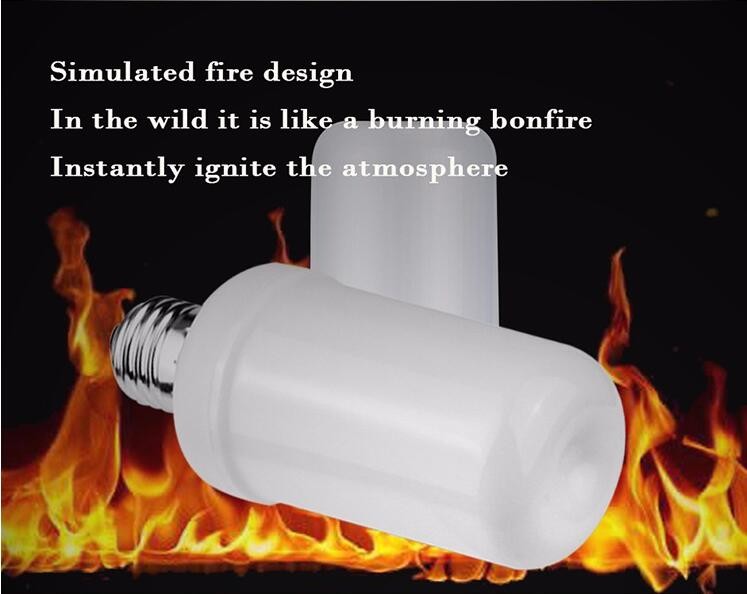 Quality led flame bulb E27 flash fire lighting 3 lighting model for sale