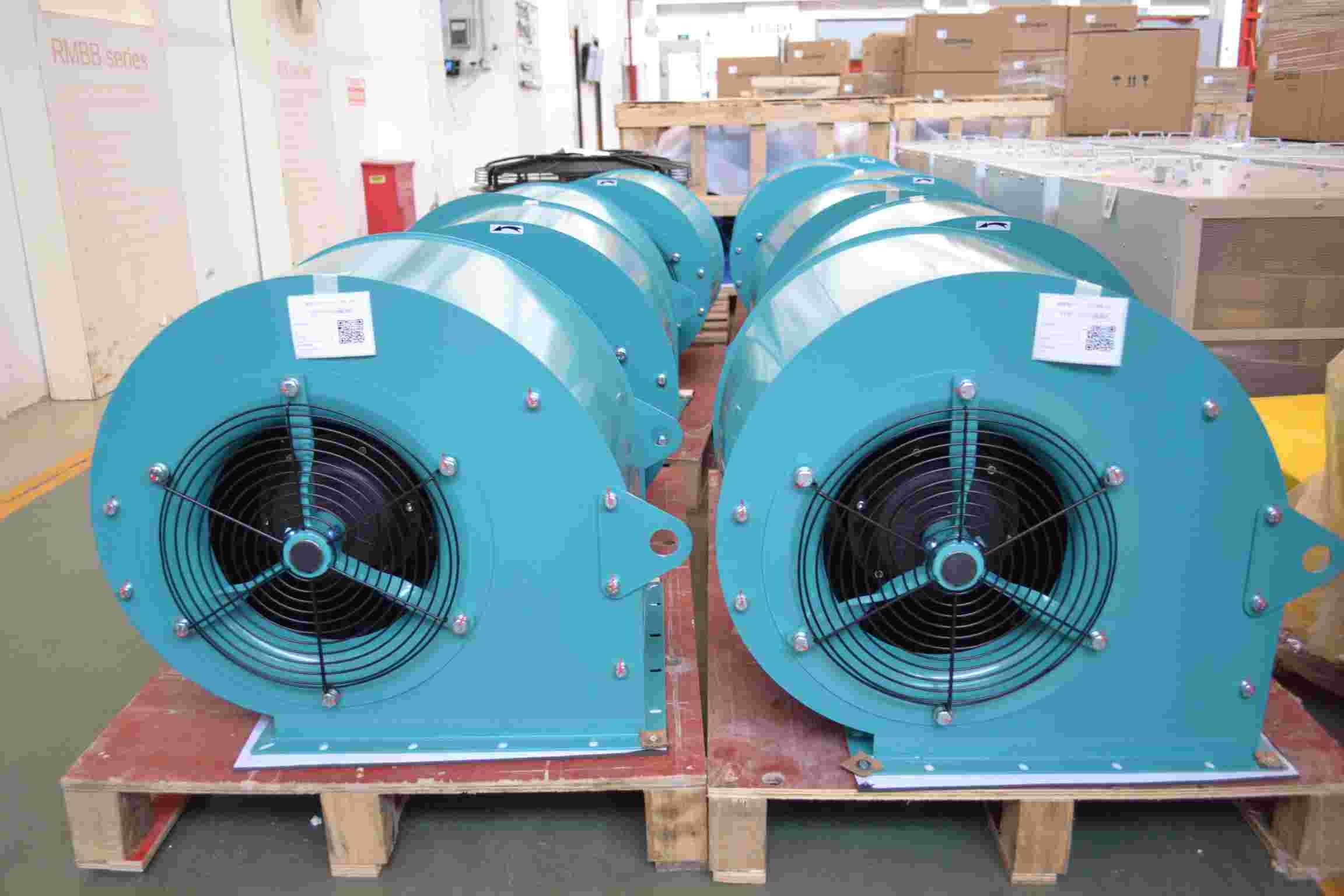 Quality Single Phase 6 Pole Double Inlet Centrifugal Fan Cooling With 280mm Blade for sale