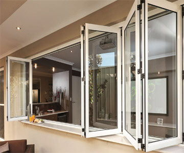 Quality Balcony Vertical Screen Aluminum Bifold Windows for sale