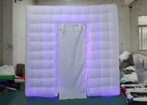 Quality Portable Oxford LED Light White Inflatable Wedding Photo Booth With Remote Control for sale