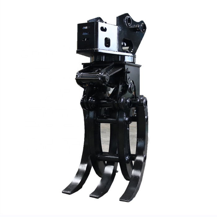 360 Dregree Roating Hydraulic Excavator Wood Grapple Attachment 800kg Excavator Grapples