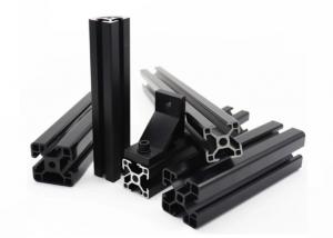 Quality Black Anodized 6063 Aluminium Extrusion Frame System T Shaped Aluminium Profile for sale