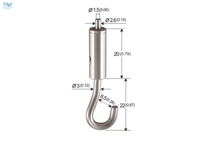 Quality Samll Size Nickel Color Brass Lock Cable Grippers With Steel Hook For Suspend LED Panels for sale
