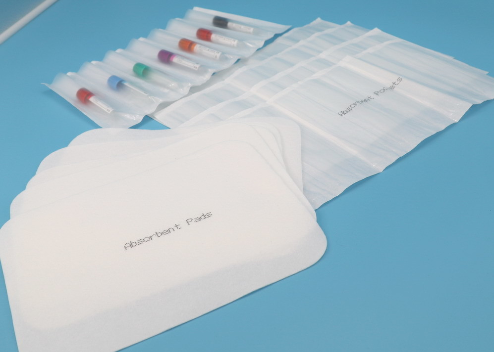 Quality 7 Bay Absorbent Pocket Sleeve For Medical Specimen Transportation for sale