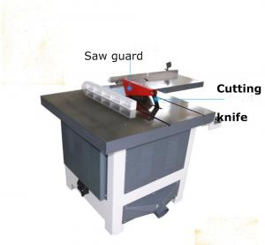Quality MJ243C silent vertical sliding circular saw for wood with rail guide for sale