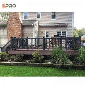 Quality Black Outdoor Aluminum Balustrade Exterior Handrails SONCAP standard for sale