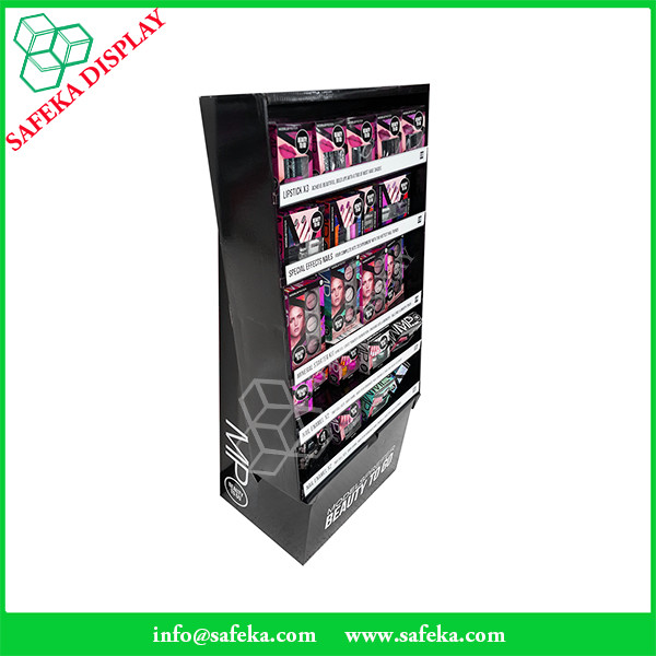 Buy cheap 5 tiers Point of sale merchandising Cardboard Display Shelf  makeup mac cosmetic display stand from wholesalers
