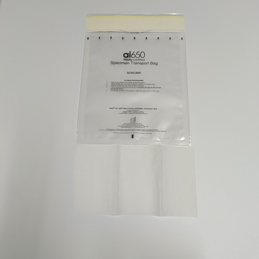 Quality Plastic Lab Pathology 95kpa Specimen Transport Bag Medical Ziplock Sealing for sale
