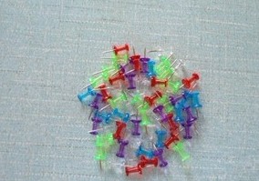 Quality Translucent assorted colors push pins for sale