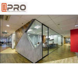 Quality Aluminium Frosted Glass Office Partition Board Etched Glass Office Partition for sale
