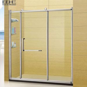 Quality Frameless Safety Tempered Glass Shower Enclosure With Four Wheel Rollers for sale