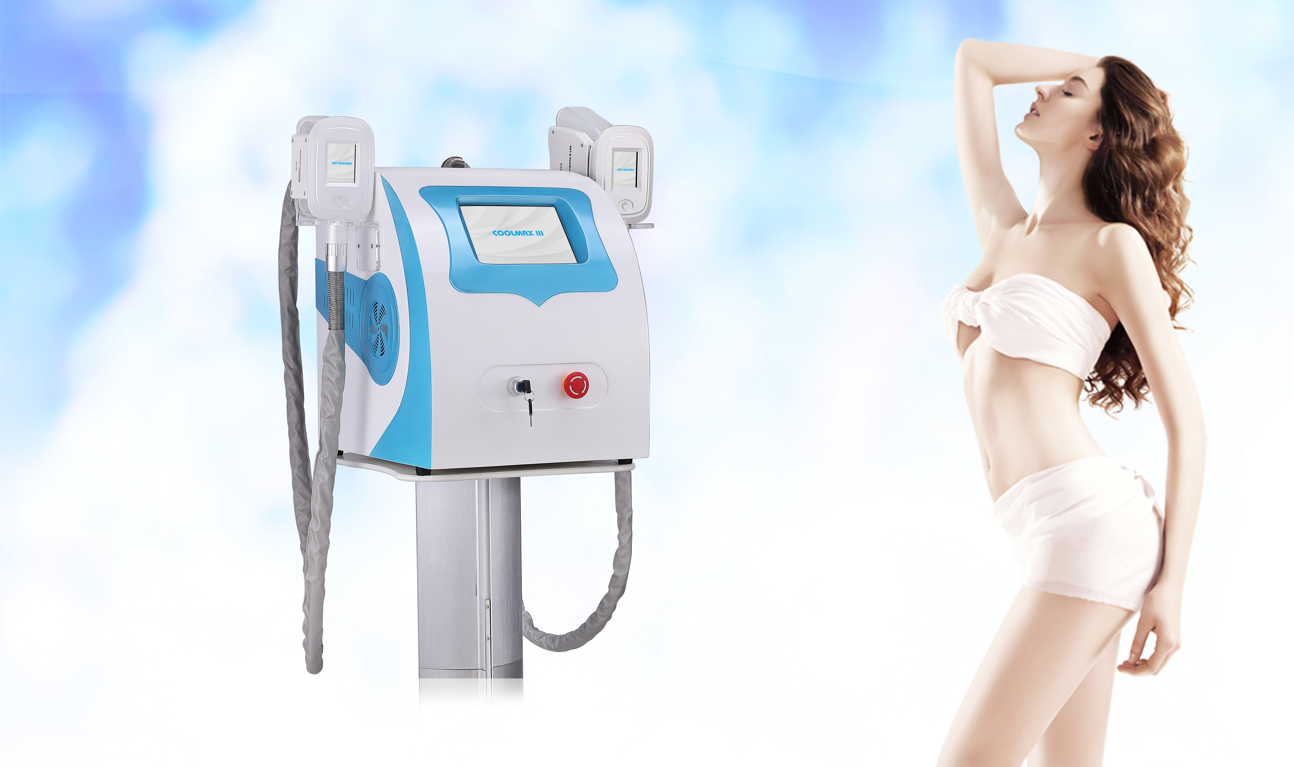 Buy cheap Portable Cryolipolysis Slimming Machine , Double Handles Fat Freezing Device from wholesalers