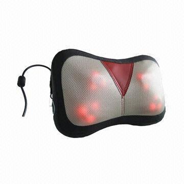 Quality Mini Shiatsu Neck Massager Cushion/Pillow with Fleece Fabric Cover and Foam Padding for sale