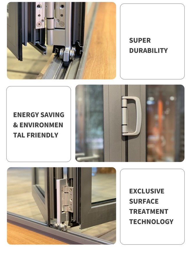 Bi folding exterior doors,bi fold screen door,commercial bi fold door,