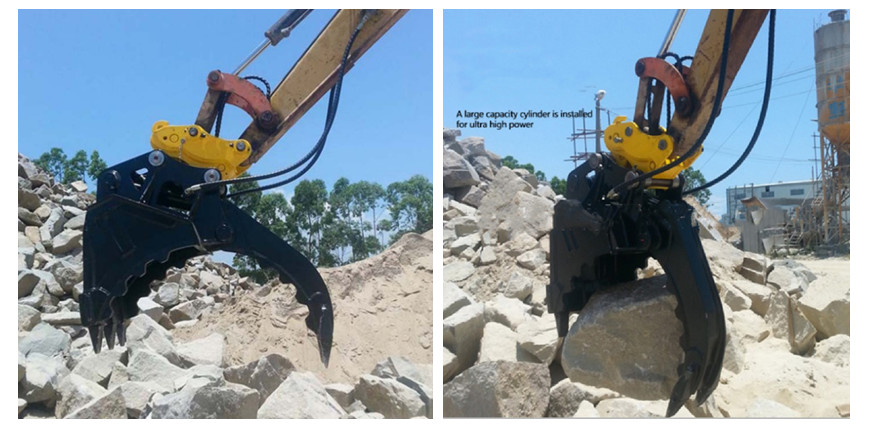 Q345B Excavator Bucket Thumb Combo 12-16 Tons Excavator Attachment