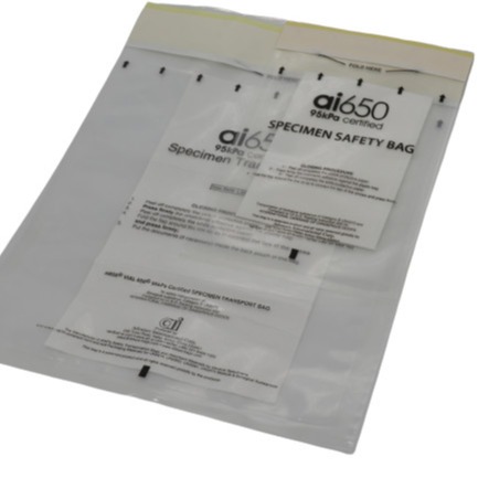 Quality 95kPa Sample Transfer Bag With Pressure Sensitive Adhesive Closure 168mm X 283mm for sale