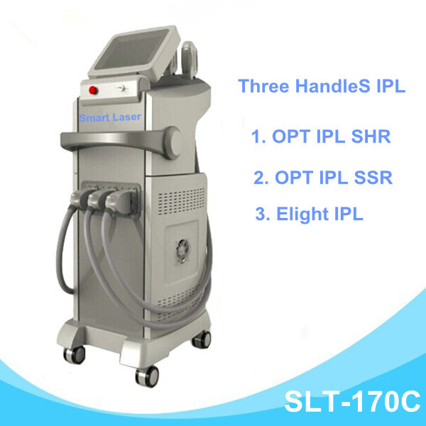 Quality Newest Three Handles OPT SHR IPL Machine , Vertical Elight IPL Hair Removal for sale