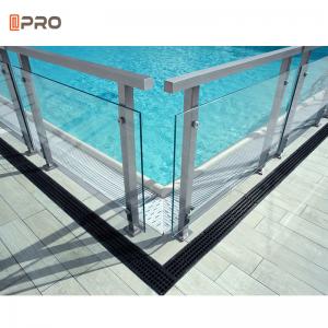 Quality Interior Glass Swimming Pool Aluminum Handrails Stainless Steel Stairs Balustrades for sale