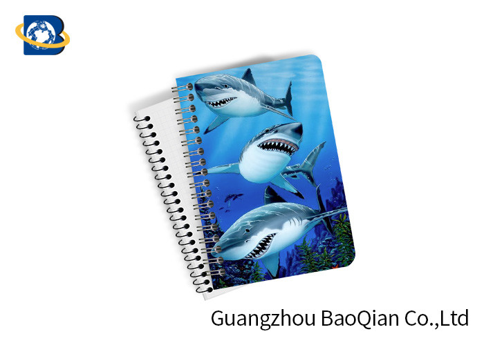 Quality Decorative 3D Flip Effect Lenticular Notebook For Shark A1 / A2 / A3 Custom Size for sale