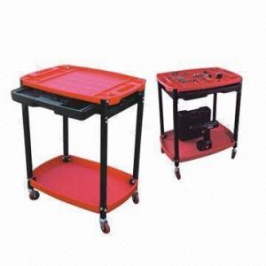 Quality Plastic 2-shelf Service Carts with Slide-out Tool Drawer for sale