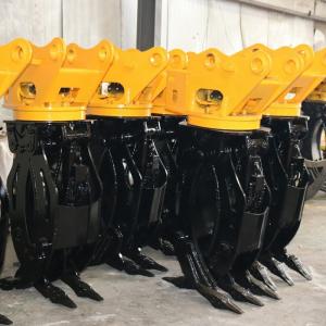 Quality Width 350mm Hydraulic Grabs For Excavators YAKAI Mini Excavator Grapple for sale
