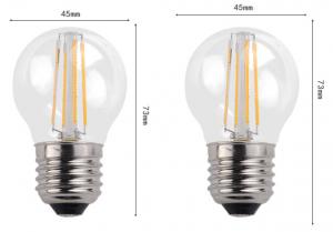 Quality G45 E27 Edison COG lamp LED Filament Bulb Candelabra Light clear and forsted milky cover for sale