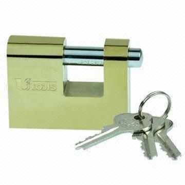 Quality Rectangle high security brass padlock, available in various sizes for sale
