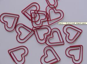 Quality Heart shaped paper clip ,vinyl ,assorted colors,promotion clips for sale