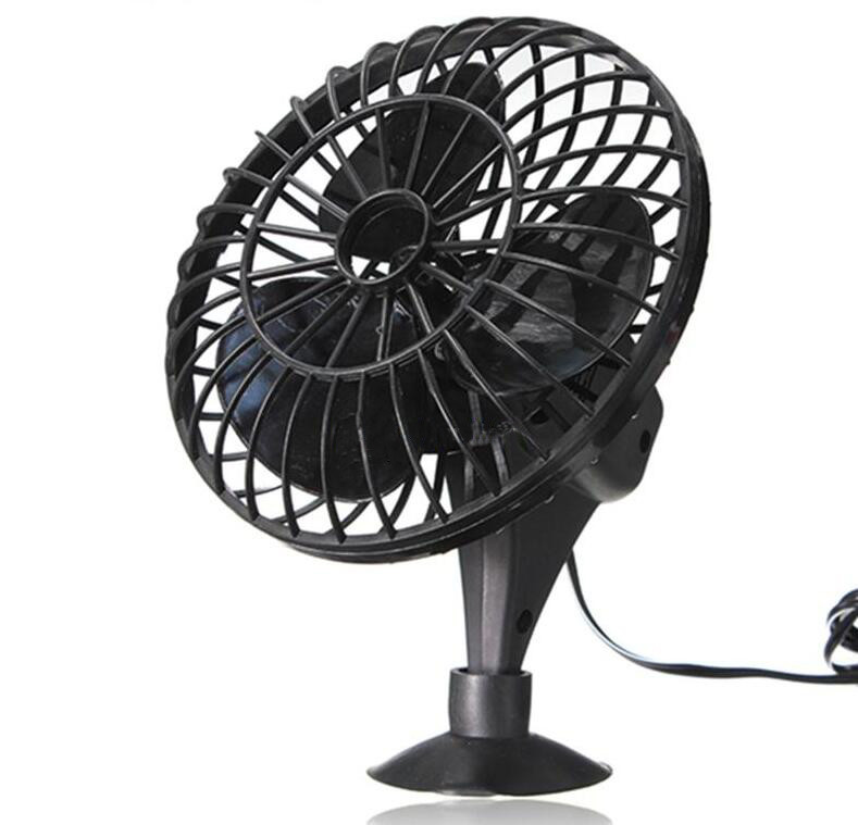 Quality Black 4 Inch Plastic Car Cooling Fan DC 12V Oscillating With On / Off Switch for sale