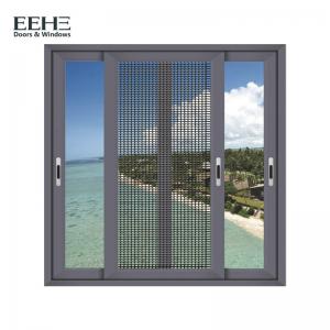 Quality Heat Insulation Home Aluminum Sliding Glass Windows With Mosquito Net 1.4mm for sale