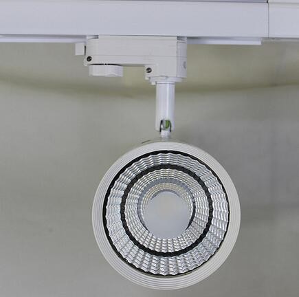 Quality 20W CREE COB LED Track Light white/black fixture dimmable 3 Phase 4 Wire for sale