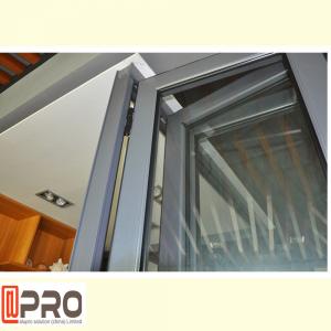 Quality Soundproof Aluminum Bifold Windows With Retractable Or Invisible Fly Screen commercial bi fold door corner bi fold door for sale