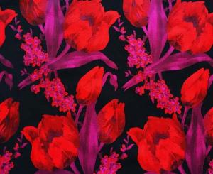 Quality Floral Fabric Jacquard TC Yarn-dyed H/R 21.0cm 470T/74%T/26%C/175gsm for sale
