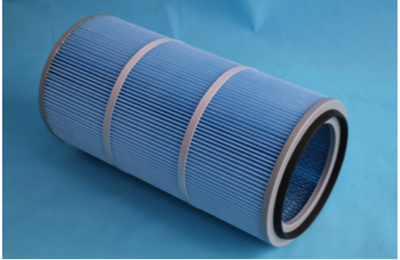 Quality Fire Resistance Polyester Dust Filter Cartridge Smooth Filter Media Surface for sale