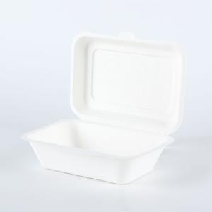 7x5 inches sugarcane pulp bagasse hoagie hinged container