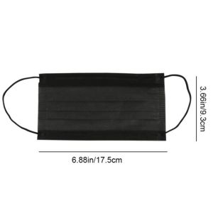 S&J Factory supply custom logo colorful black 3ply disposable face mask