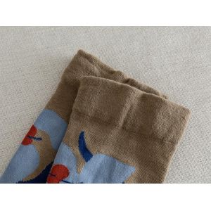 Broderie jacquard pastorale Chaussettes personnalisees en coton Designer