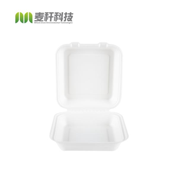 Buy 8" x 8" Hamburger food packaging disposable hinged container at wholesale prices