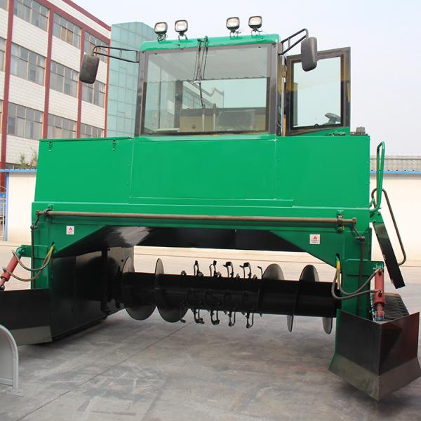 Cow manure biogas residue organic fertilizer tossing machine /Full hydraulic