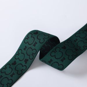 OEM printed elastic band webbing designer embossed and debossed custom logo