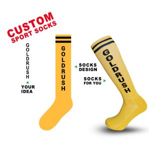 China Custom Sports Running Knee High Compression Socks 20-30Mmhg Unisex Stretch Football Socks on sale