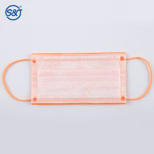 S&J Digital printing disposable spunlace non woven color 4 ply surgeon face mask